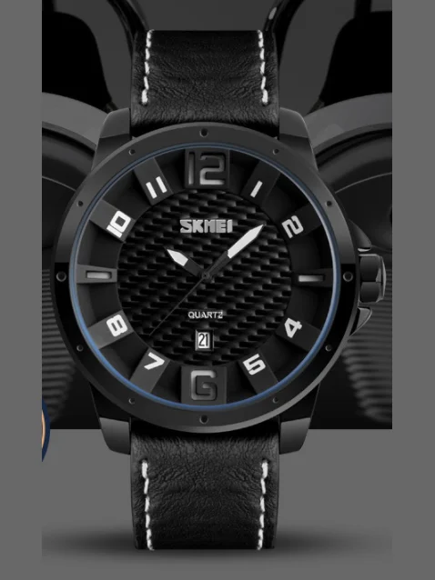 Белый часы наручные мужские Skmei 9150