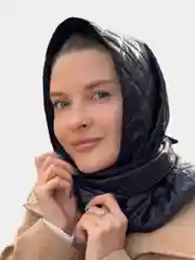 Косынка стеганная, осенняя, женская, капор, шапка