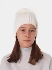 Белый вязаная шапка для девочки HiBy