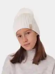 Белый вязаная шапка для девочки HiBy