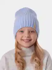 Голубой вязаная шапка для девочки HiBy