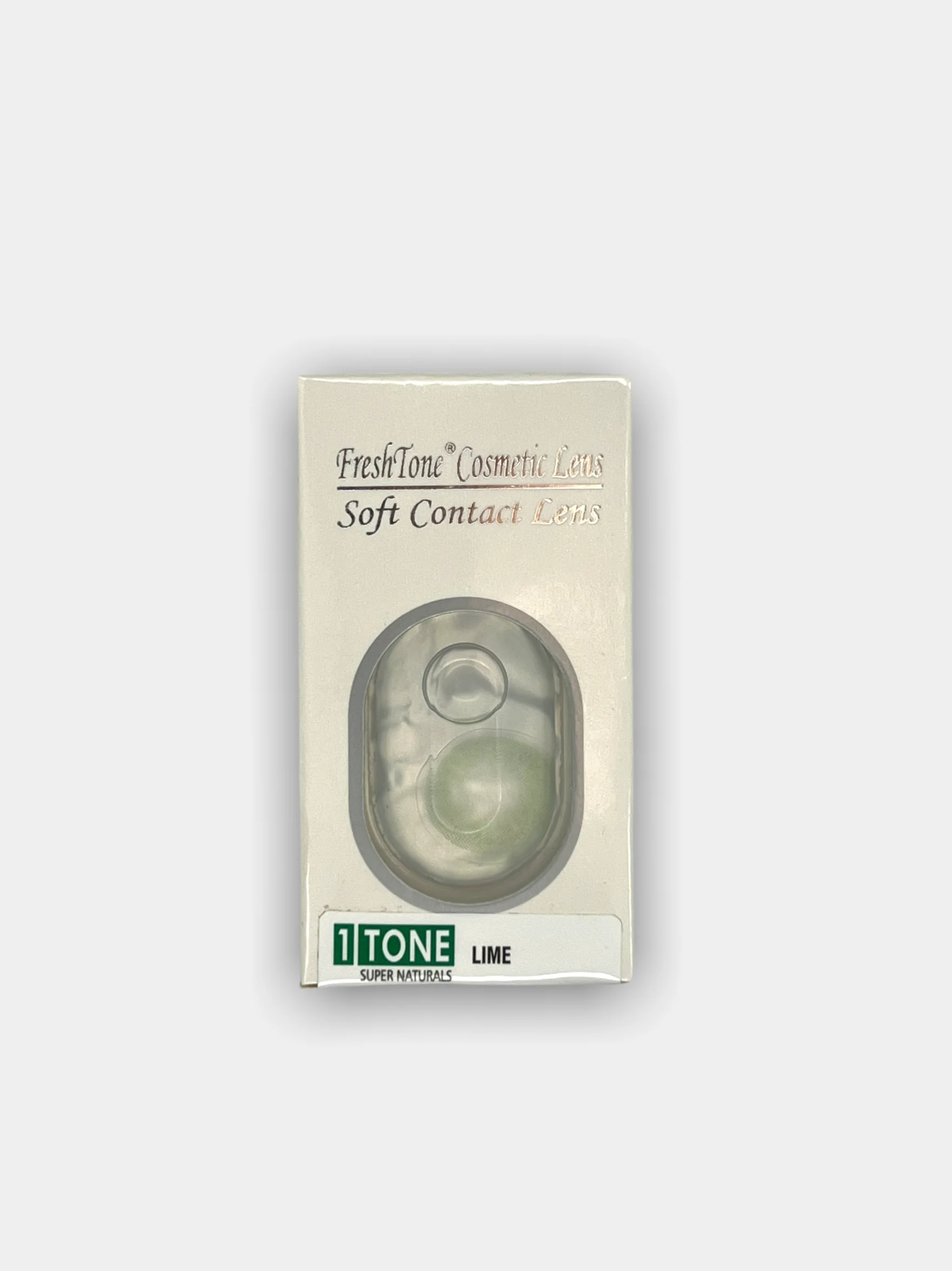 Лайм цветные контактные линзы FreshTone, 2 шт., 0.00, на месяц ношения