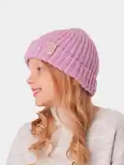 Сиреневый вязаная шапка для девочки HiBy