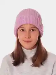 Сиреневый вязаная шапка для девочки HiBy