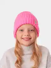 Фуксия вязаная шапка для девочки HiBy