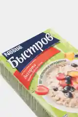 Каша овсяная БЫСТРОВ, с клубникой, персиком, черникой, 240 г, 6 пакетиков
