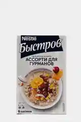 Каша овсяная БЫСТРОВ, с вишней, кешью и кокосом с манго и апельсином, 228 г, 6 пакетиков