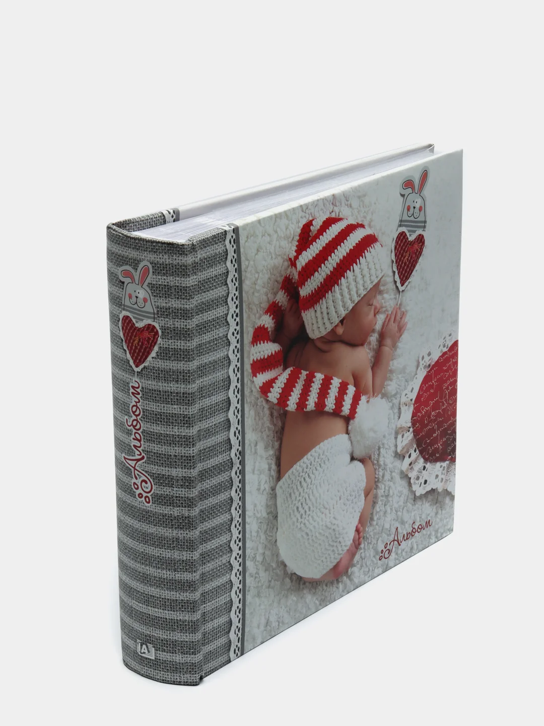 Алый фотоальбом на 200 фото Книжный переплет