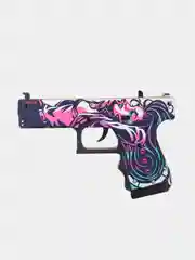 Деревянный пистолет Глок 18 (Glock 18) v1.6 Нео Нуар (резинкострел) КС ГО / CS GO