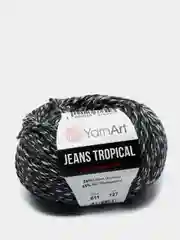 Серый меланж пряжа YarnArt Jeans Tropical 55% Хлопок 45% Акрил 50г 160м  Ярн Арт Джинс Тропикал
