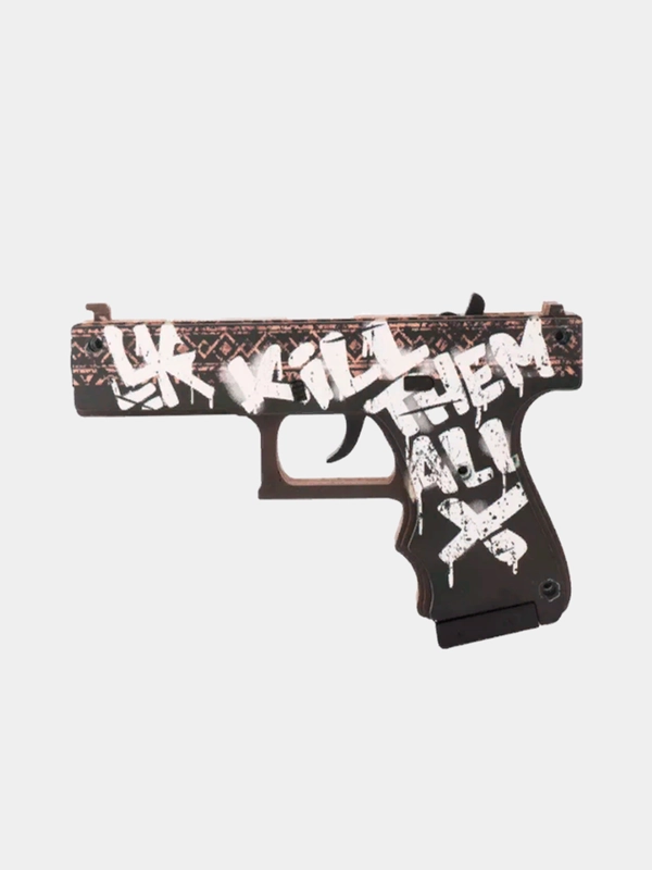 Деревянный пистолет Глок 18 (Glock 18)v1.6 Пустынный Повстанец (резинкострел) КС ГО/CS GO
