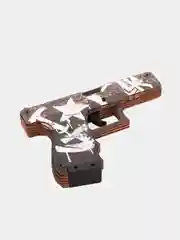 Тёмно-серый деревянный пистолет Глок 18 (Glock 18)v1.6 Пустынный Повстанец (резинкострел) КС ГО/CS GO