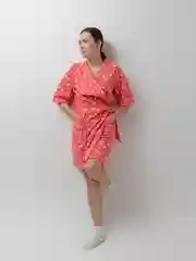 Коралловый халат женский