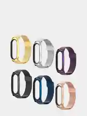 Золотой металлический ремешок для Xiaomi Mi Band 3, 4, 5, 6