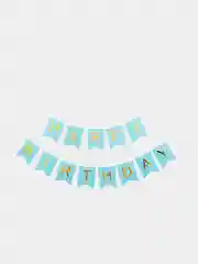 Голубой гирлянда Флажки на день рождения Happy Birthday