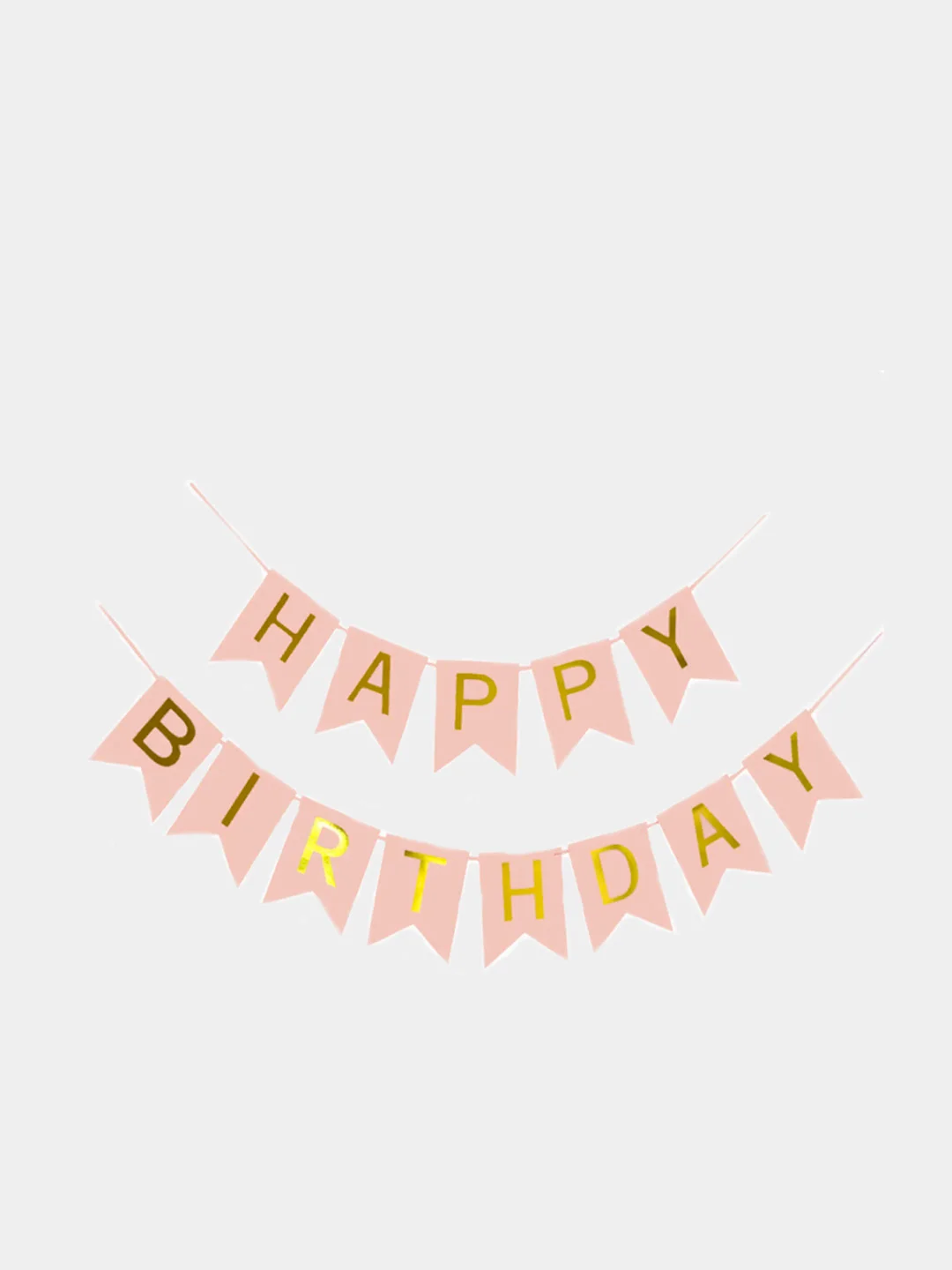 Розовый гирлянда Флажки на день рождения Happy Birthday