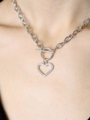 Цепочка на шею с сердцем, чокер с подвеской Heart