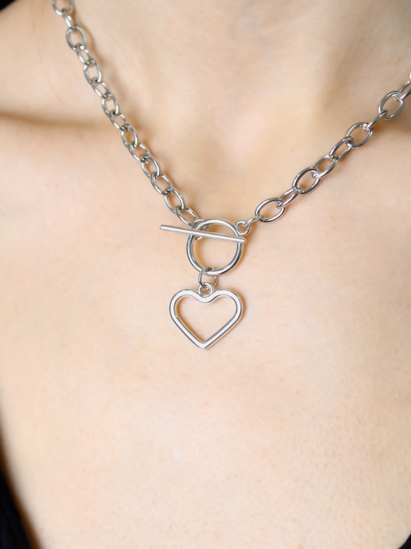 Цепочка на шею с сердцем, чокер с подвеской Heart