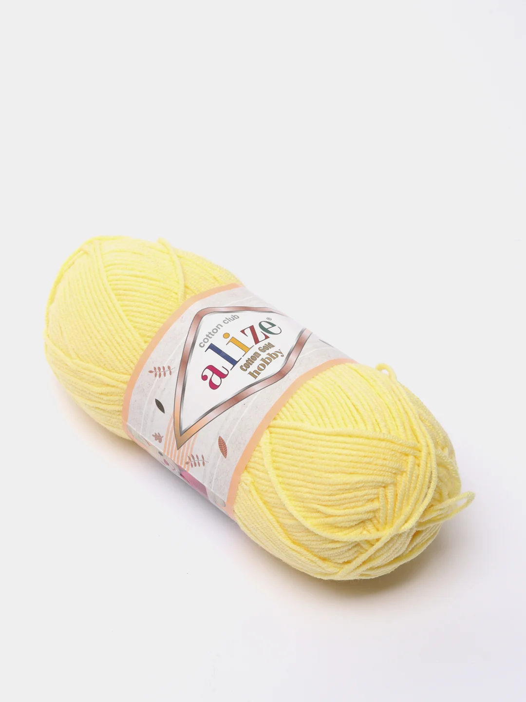 Лимонный пряжа Alize Cotton Gold Hobby ( Ализе Коттон Голд Хобби)
