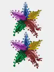 Желтый новогодние Украшение Интерьера Растяжка 1.5, 2, 2.5 м Фонарик 30, 35, 50, 100 см Ёлочка