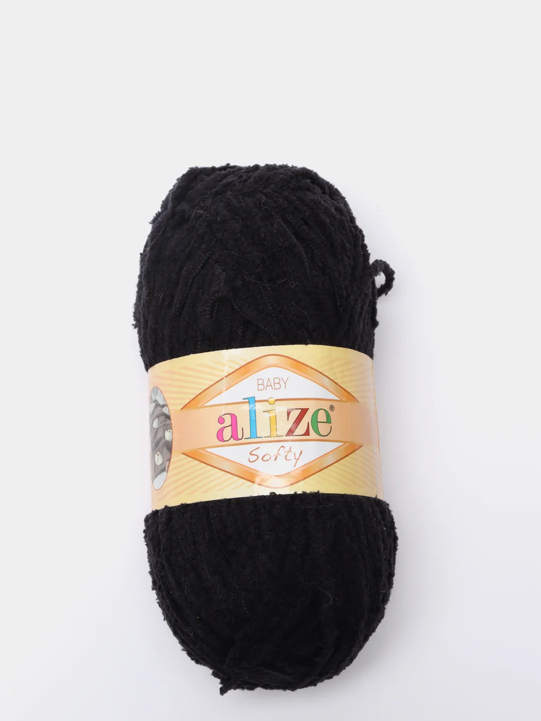 Черный пряжа Alize Softy (Ализе Софти)