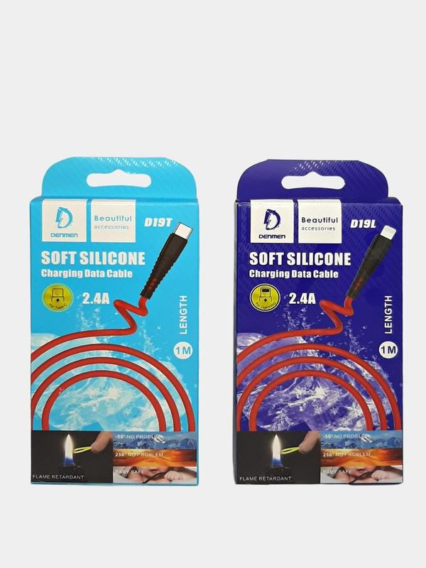 Кабель USB DENMEN D19L магнитный для зарядки Type-C Lightning