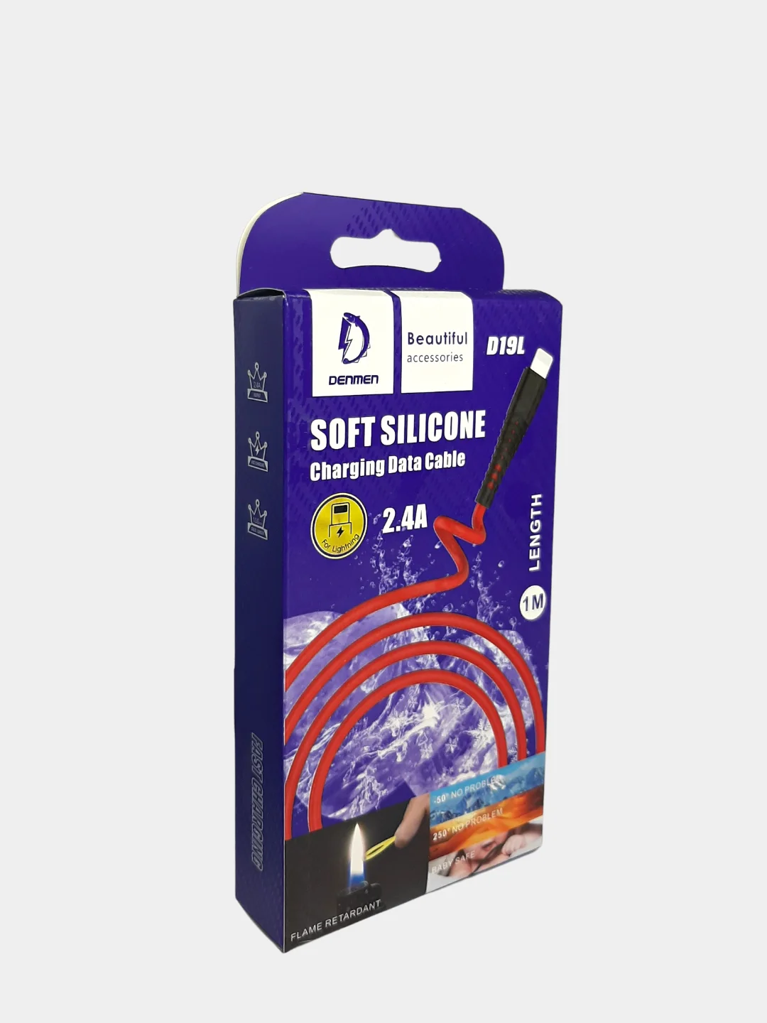 Кабель USB DENMEN D19L магнитный для зарядки Type-C Lightning