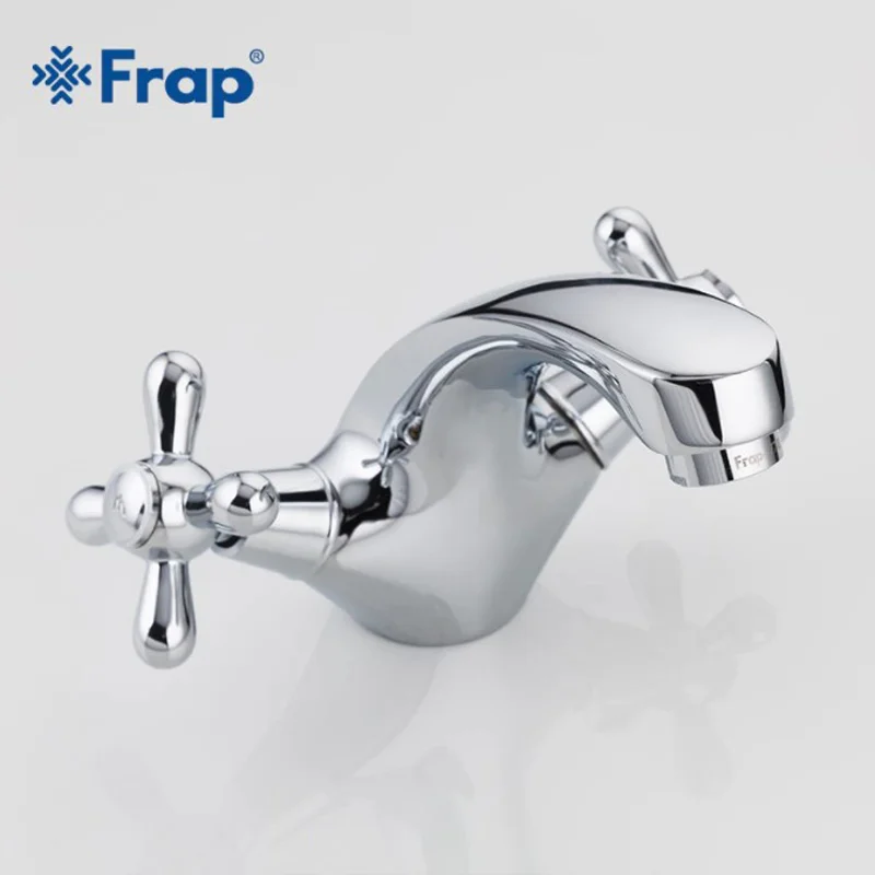 Смеситель для раковины Frap F1025 из латуни двухрычажный