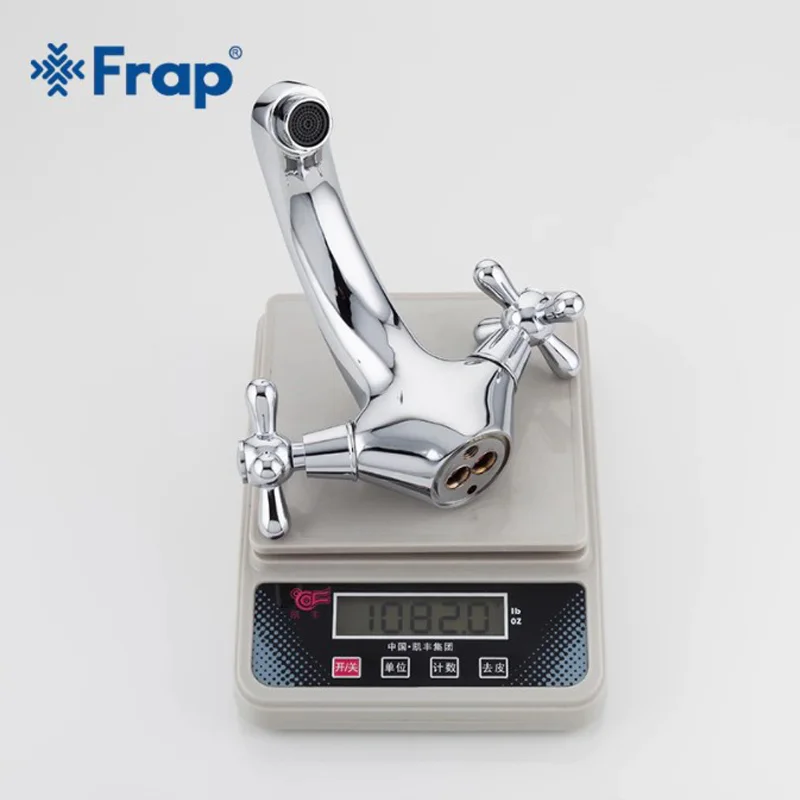 Смеситель для раковины Frap F1025 из латуни двухрычажный