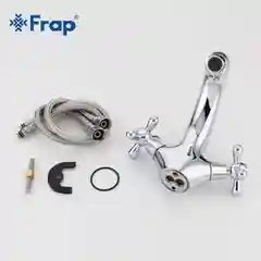 Смеситель для раковины Frap F1025 из латуни двухрычажный