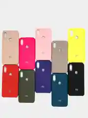Бежевый меланж чехол силиконовый Silicone Cover Case для Xiaomi Redmi 7, Mi Play