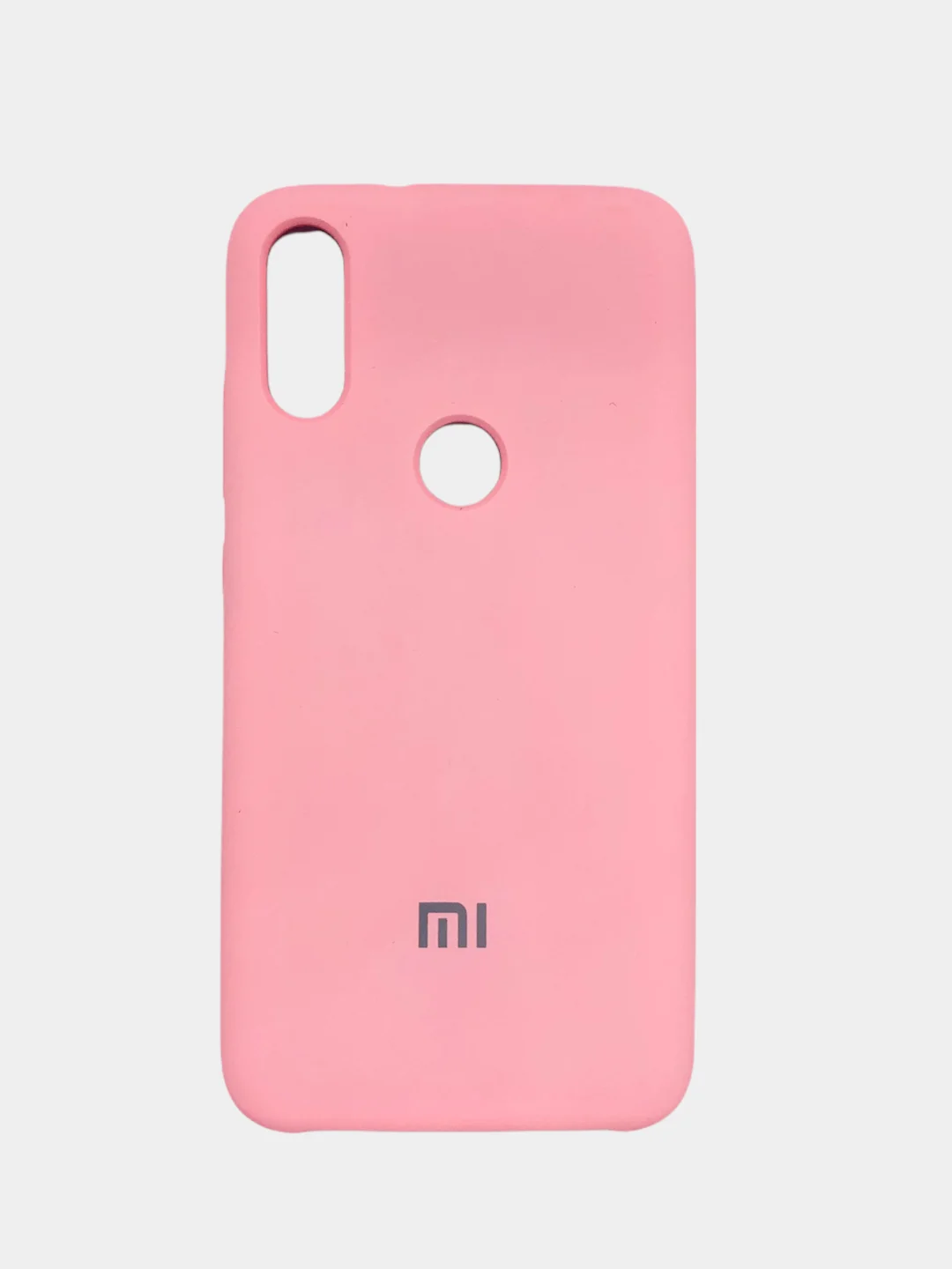 Розовый чехол силиконовый Silicone Cover Case для Xiaomi Redmi 7, Mi Play