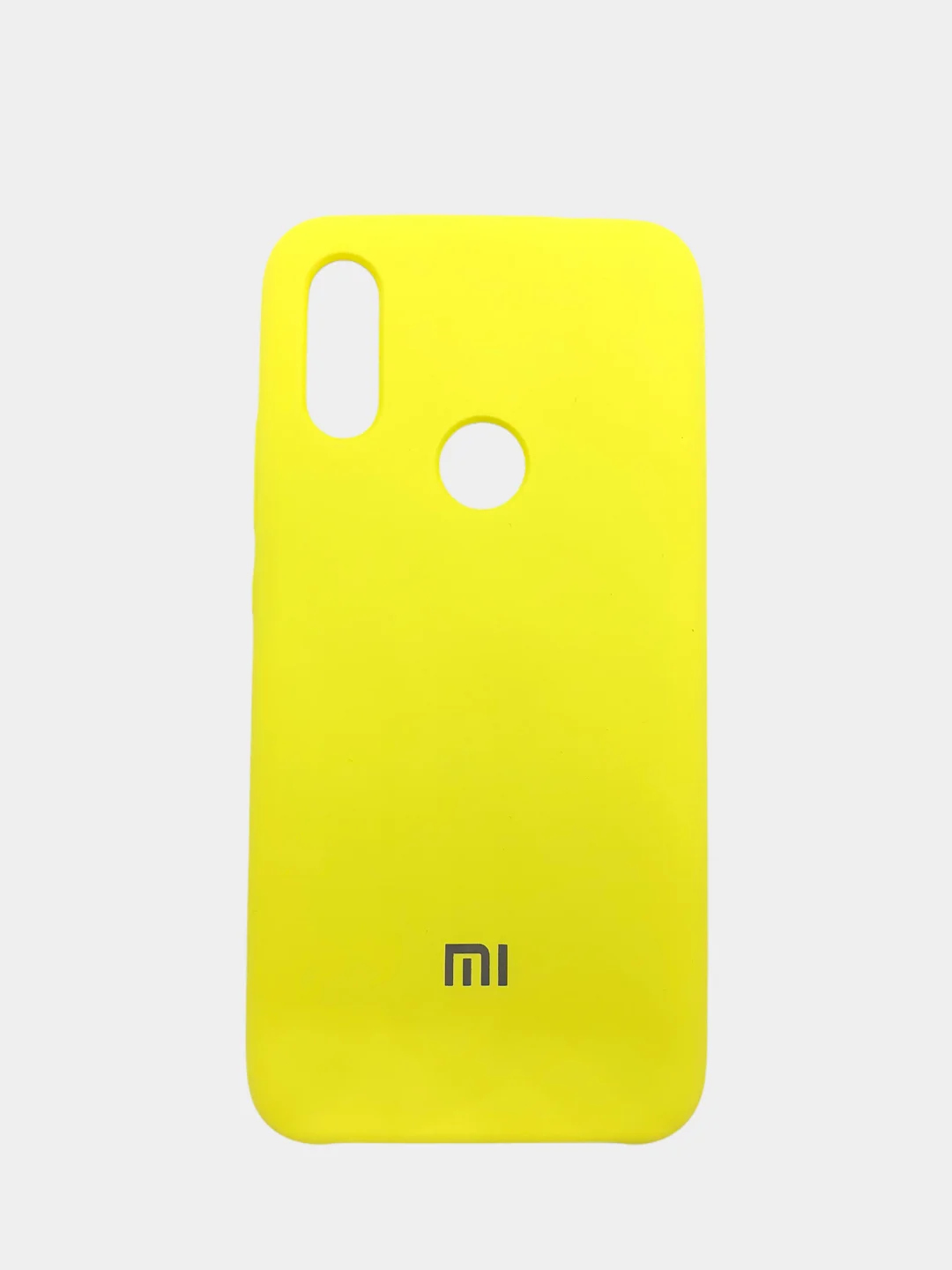Желтый чехол силиконовый Silicone Cover Case для Xiaomi Redmi 7, Mi Play