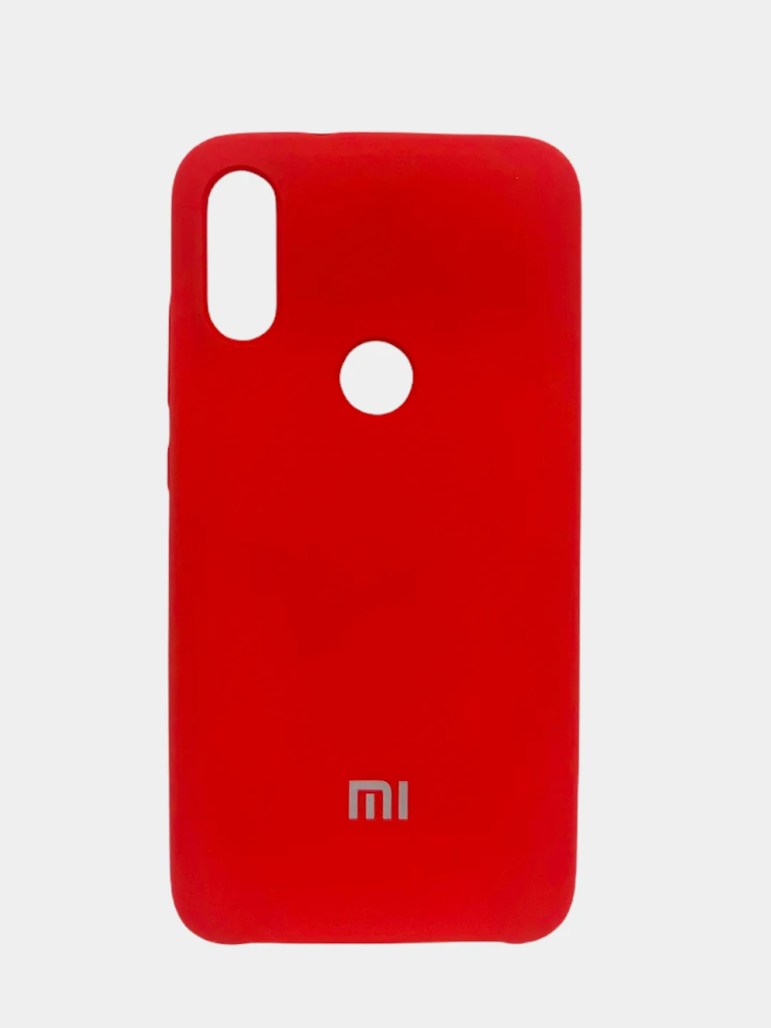 Красный чехол силиконовый Silicone Cover Case для Xiaomi Redmi 7, Mi Play