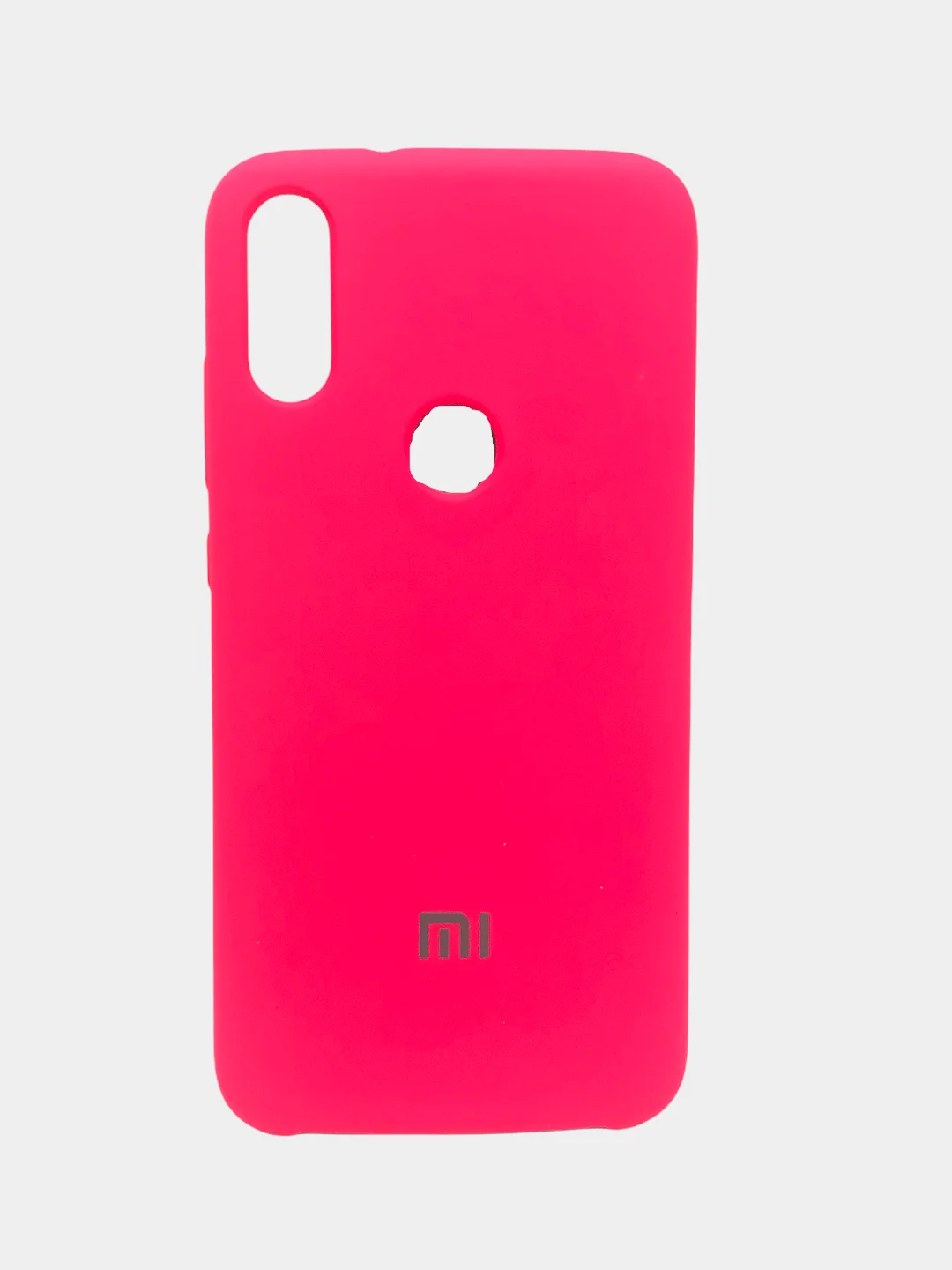 Алый чехол силиконовый Silicone Cover Case для Xiaomi Redmi 7, Mi Play