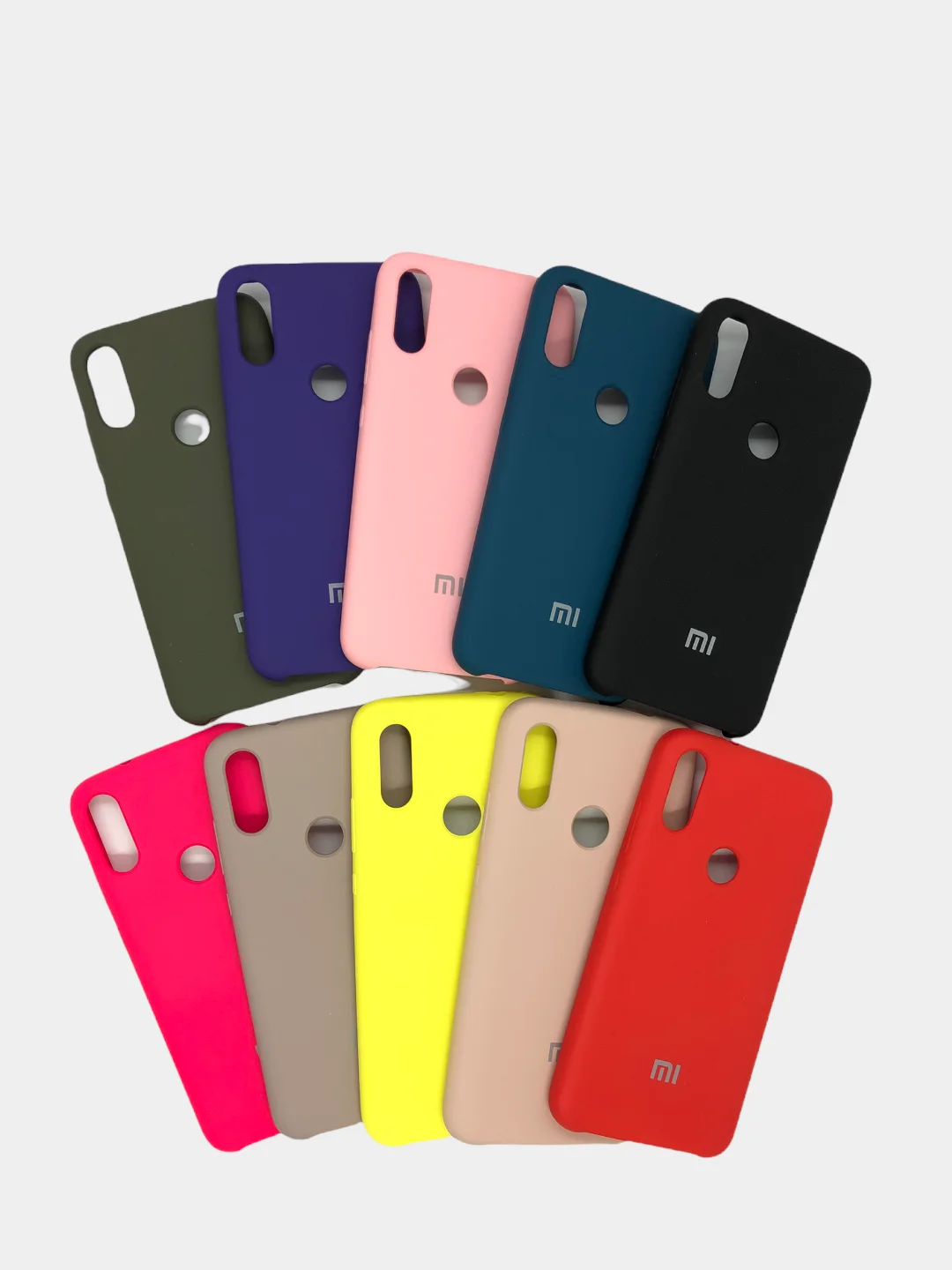 Бежевый меланж чехол силиконовый Silicone Cover Case для Xiaomi Redmi 7, Mi Play