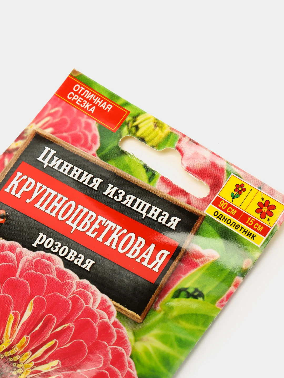 Семена цветов Цинния "Крупноцветковая розовая"