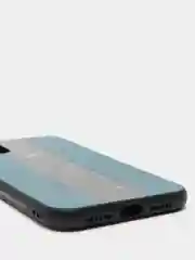 Зеленый чехол для Айфон в стиле Porsche из TPU c вставками из кожи и магнитом подставкой Phone