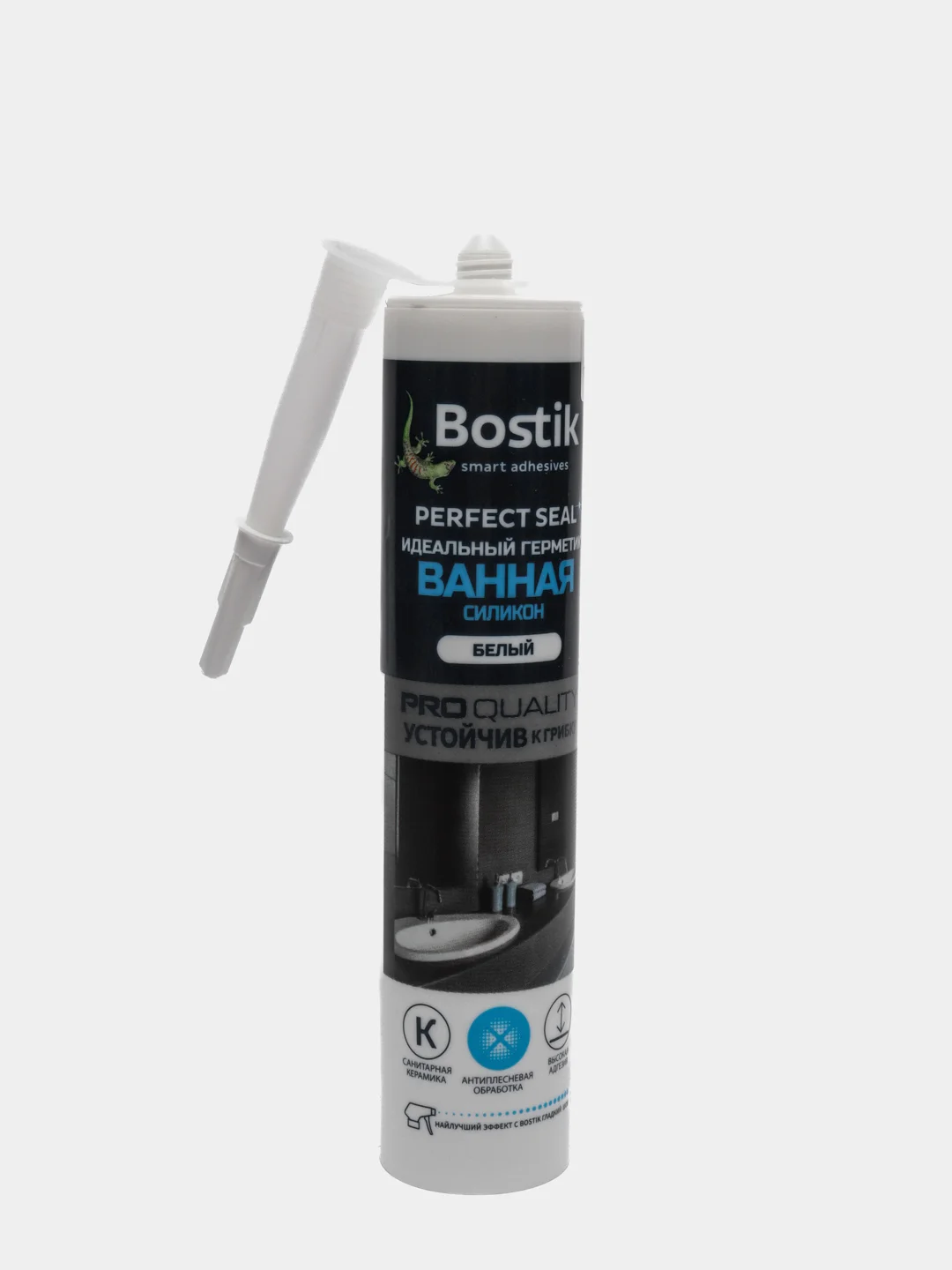 Белый герметик Bostik Perfect Seal силиконовый для ванной, 280 мл