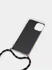 Черный чехол на iphone 12 promax на шнурке