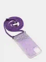 Сиреневый чехол на iphone 11 pro на шнурке