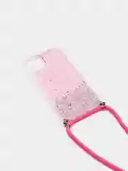 Розовый чехол на iphone 11 pro на шнурке