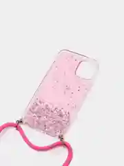 Розовый чехол на iphone 11 pro на шнурке