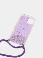 Сиреневый чехол на iphone 12 promax на шнурке