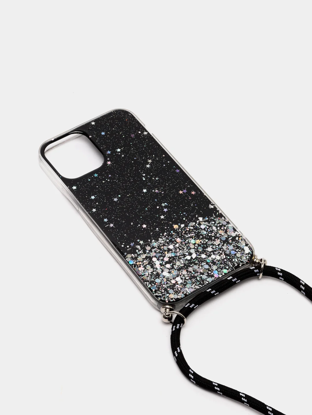 Черный чехол на iphone 12 pro на шнурке