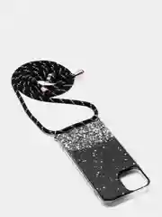 Черный чехол на iphone 12 pro на шнурке