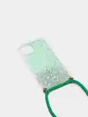 Бирюзовый чехол на iphone 11 pro на шнурке