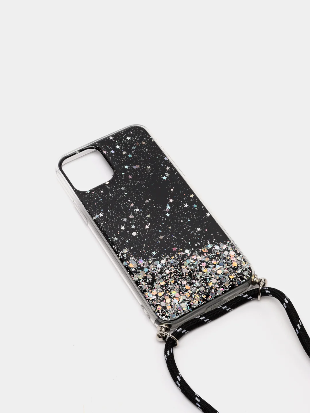 Черный чехол на iphone 11 pro на шнурке