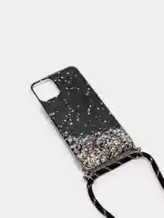 Черный чехол на iphone 11 pro на шнурке
