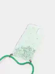 Бирюзовый чехол на iphone 11 promax на шнурке